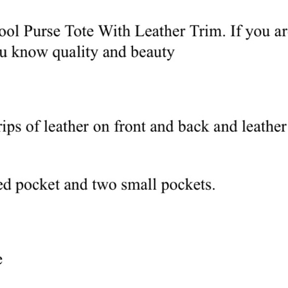 Pendleton Leather Wool Handbag - Picture 5 of 5